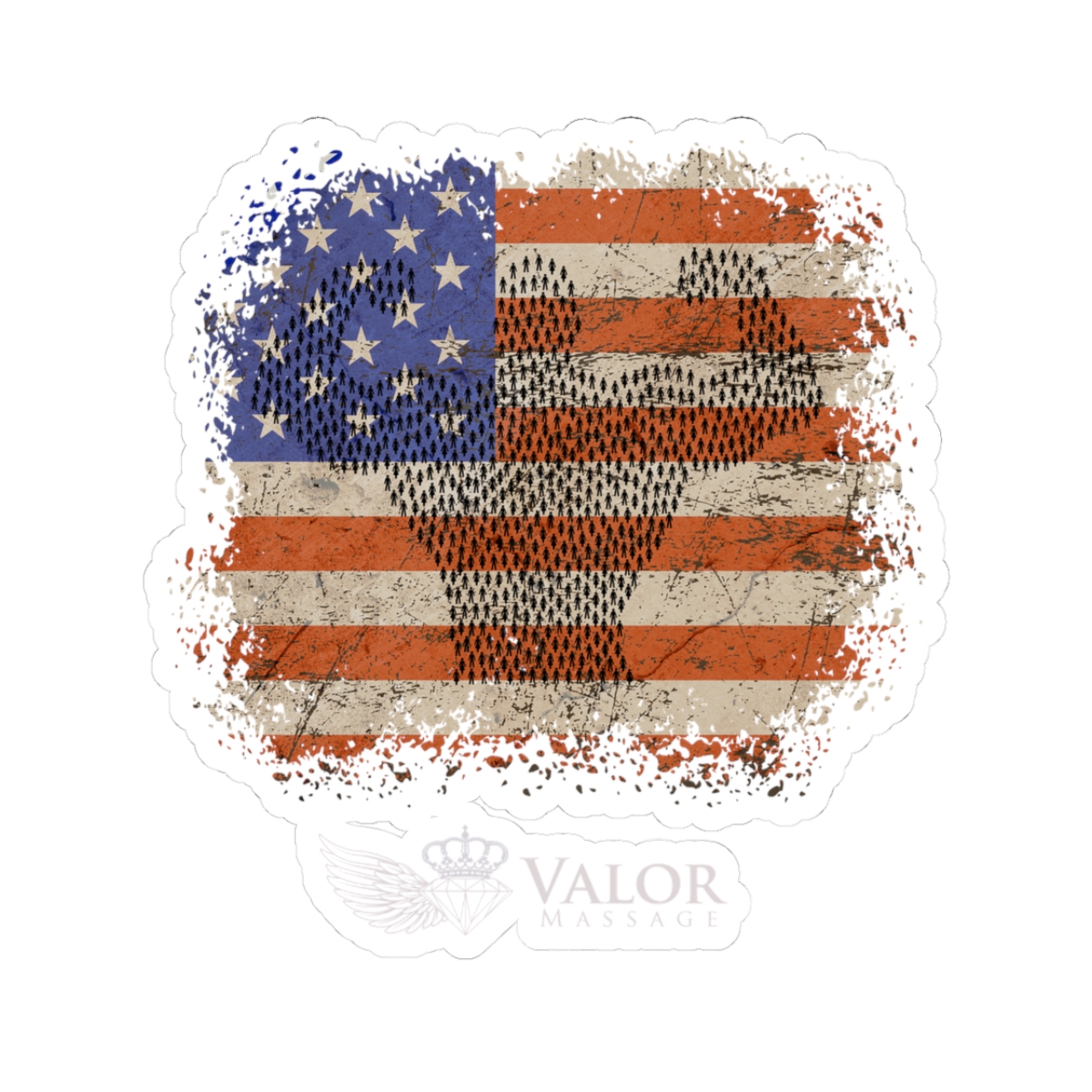 Distressed American Sticker